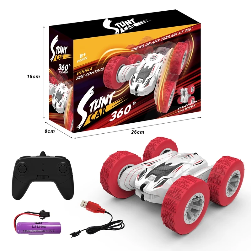 

Remote Control Stunt Car-Rc Stunt Car Drives on Both Sides Spins 360 Degree Flips Over Control Distance Up to 50M