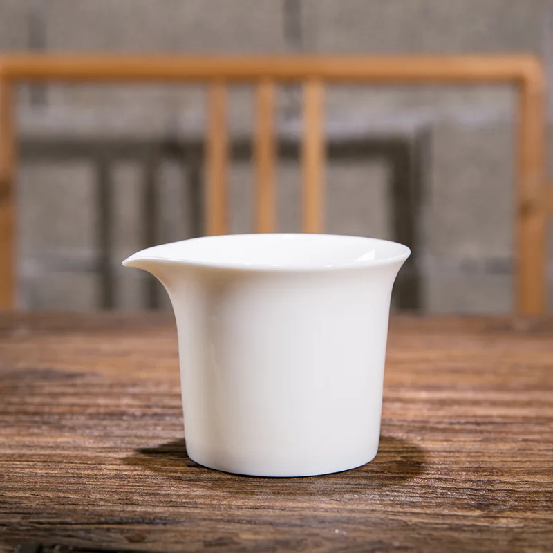 Jarra de porcelana de Jade Dehua de cer&aacute;mica blanca para hombre, juego de t&eacute; resistente al calor, hecho a mano, Siteel-0