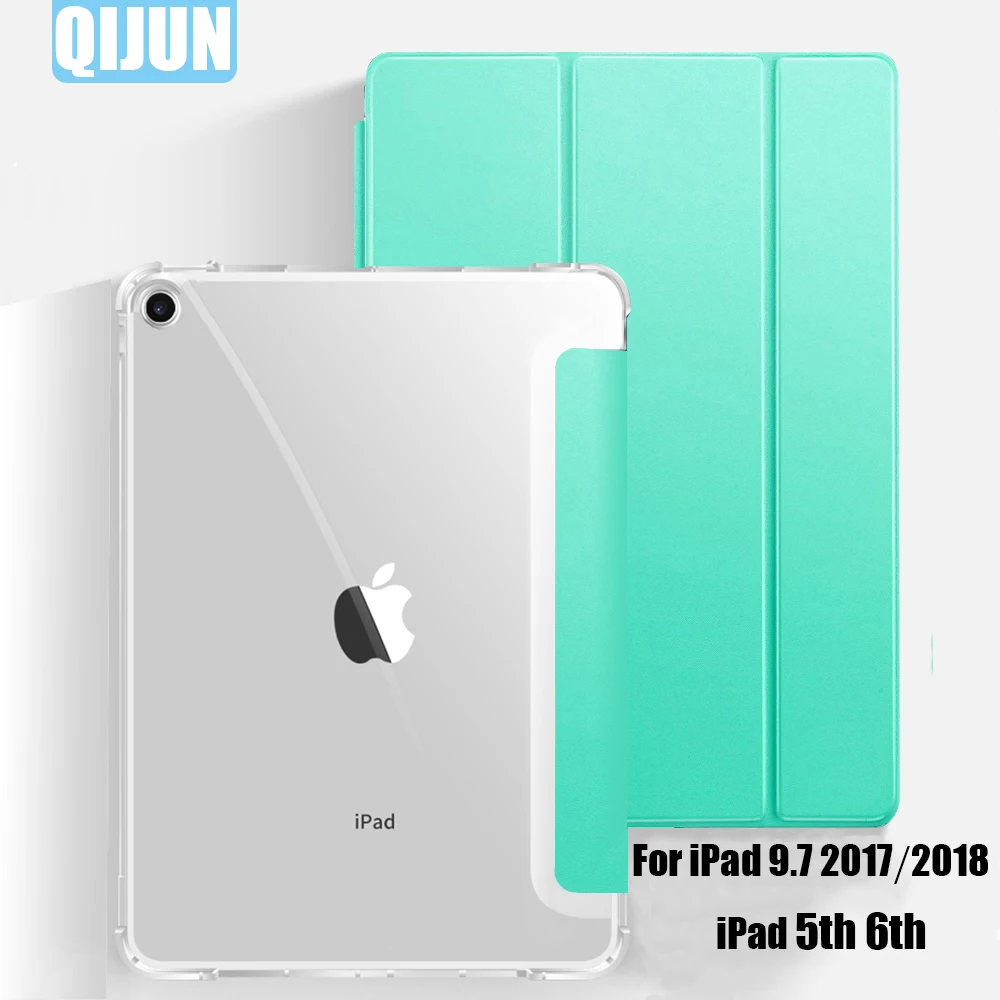 Чехол для планшета Apple ipad 9 7 2017 2018 5-й 6-й кожаный тройной Стенд Смарт-будильник
