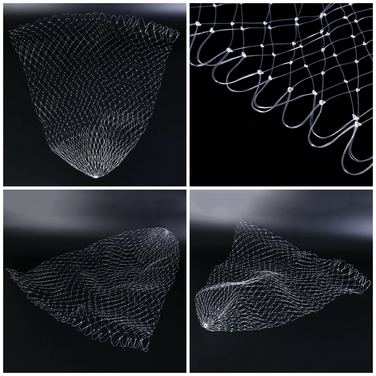 Нейлоновая нить для протяжки Линия Рыболовная сеть ромбовидная отверстие Чистая