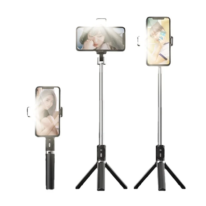 

New Bluetooth selfie lever with fill light metal p60d handheld selfie multifunctional telescopic support