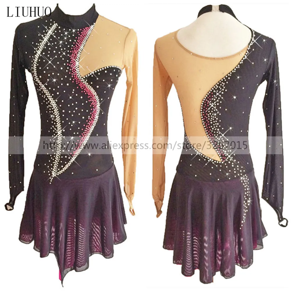 Женское платье для катания на коньках LIUHUO костюм соревнований танцевальный