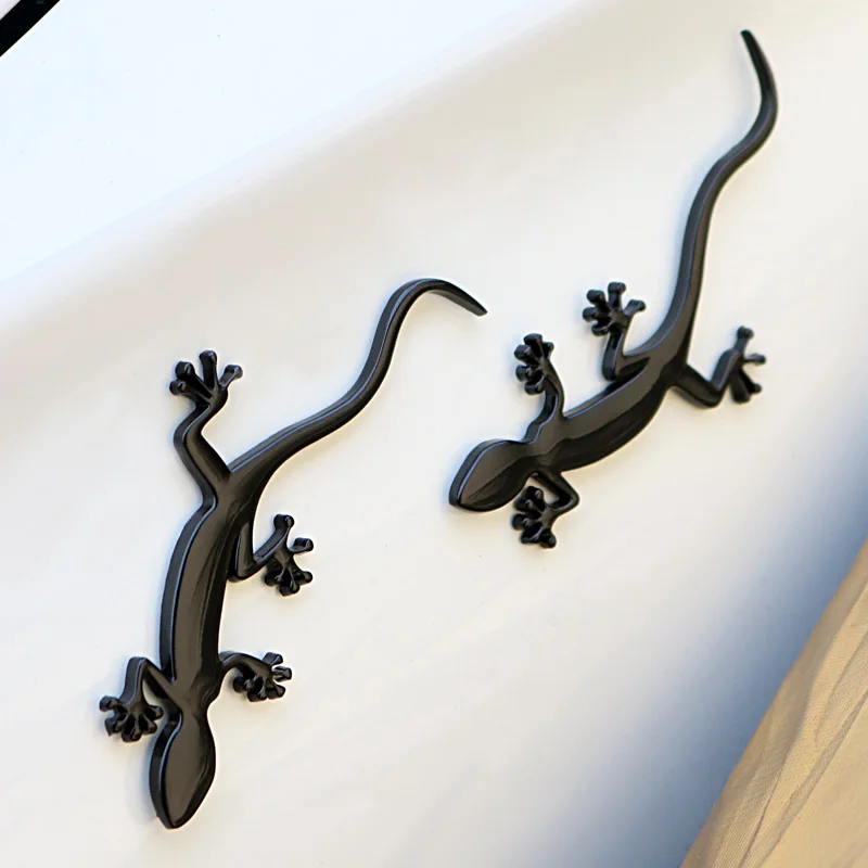 2 pcs Chrome 3D Metal Alloy Emblem Sticker Lizard Gecko Badge for Audi Quattro A4 A5 TT Q3 Car Decal Personality modification | Автомобили
