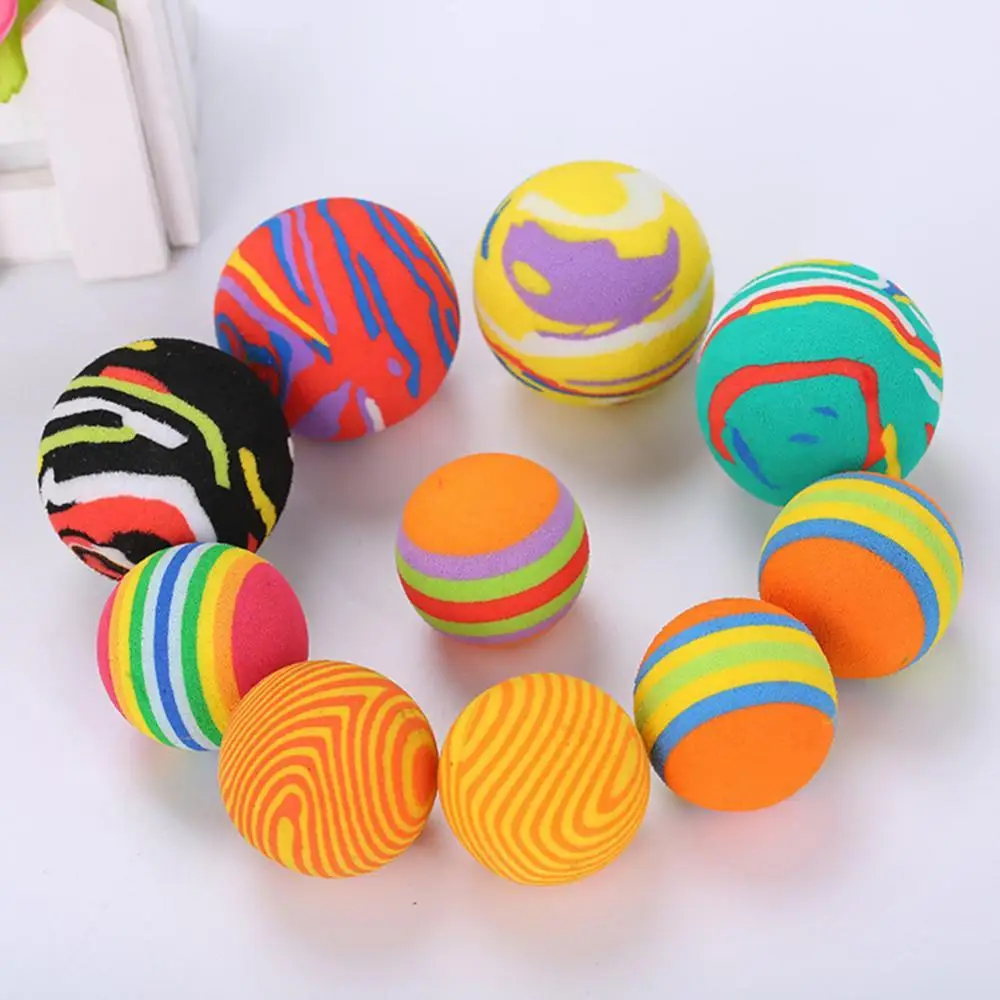 

40% Hot Sales!!! 10Pcs Pet Cats Kitten Colorful Ball Bite Chew Scratch Funny Playing Toys Teaser