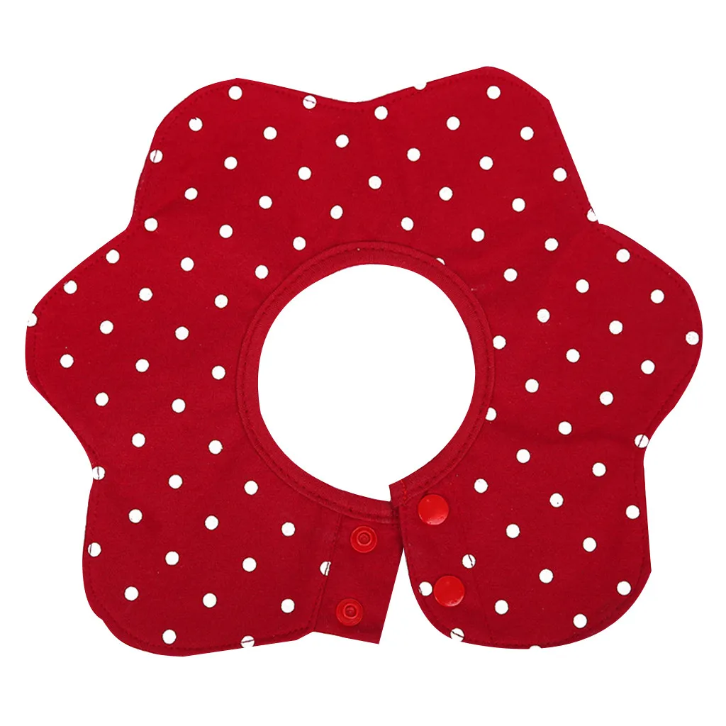

Fashion Flower Style Waterproof Baby Bibs Newborn Soft Round 360 Degree Rotating Baby 4 Layers Bib Burp Cloths Feeding Scarfs