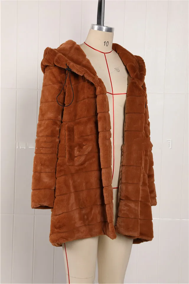 Winter Jacket High-end Imitation fur Coat Women Plush Fur Warm Jacket Female Imitation Mink Thick Long Hooded plus size 5XL Coat