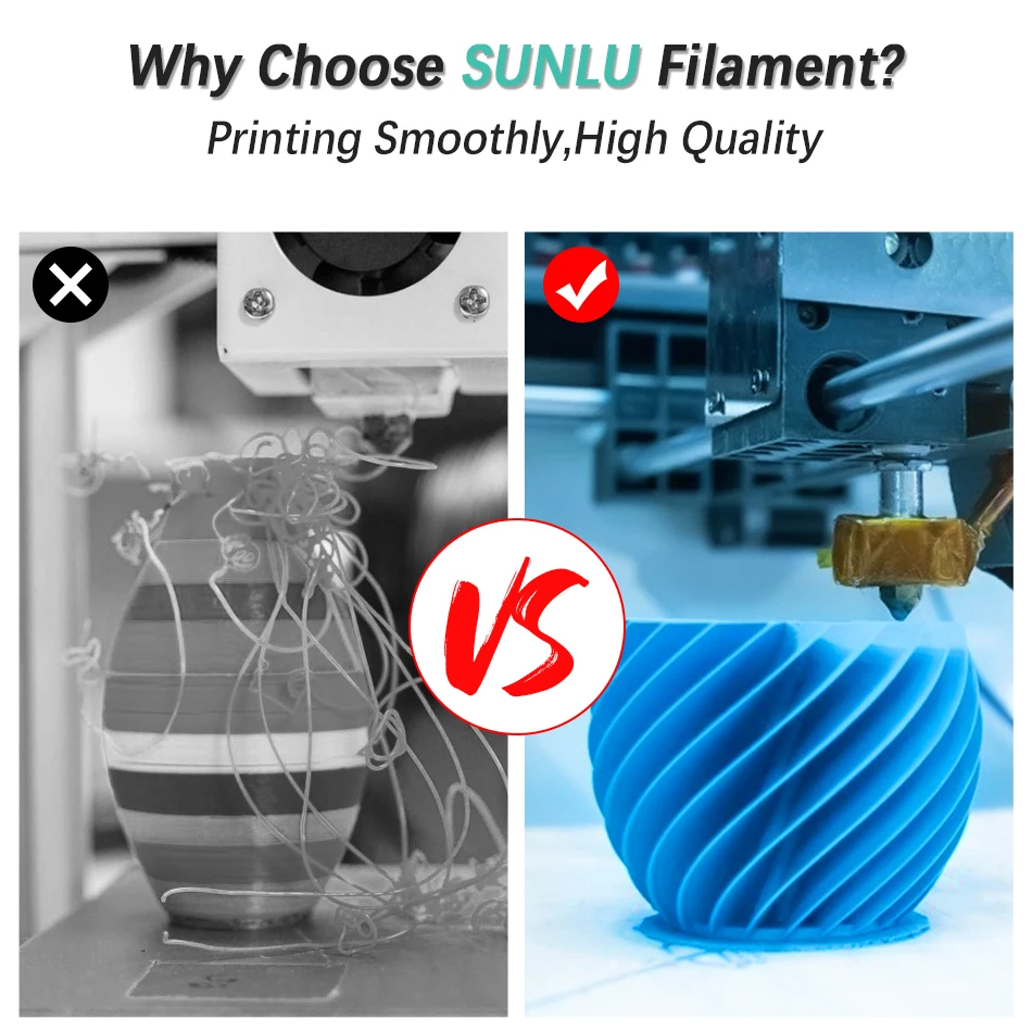 Нить для 3D принтера SUNLU PLA + новый экологичный материал 1 75 мм кг/2 2 фунта с