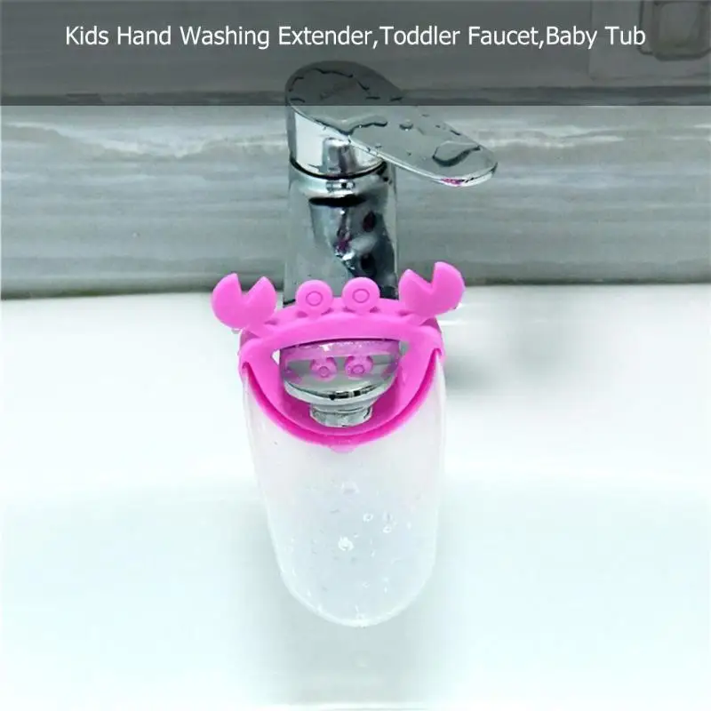 Montessori Cartoon Crab Children's Hand Wash Extender Toddler Faucet Baby Bathtub Sink Tap Water Children Bath Toy Toy Gift