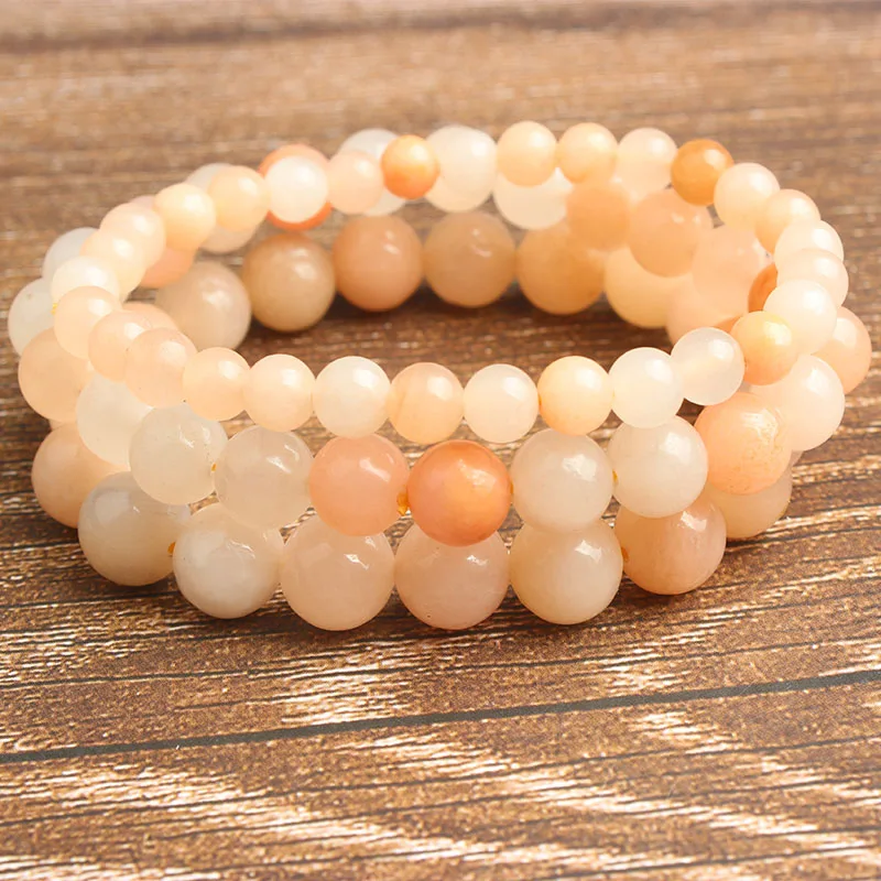 

Natural Bracelet 8mm Pink Aventurine Stone Beads Bracelet Bangle For Diy Jewelry Women And Men Present Amulet Accessories