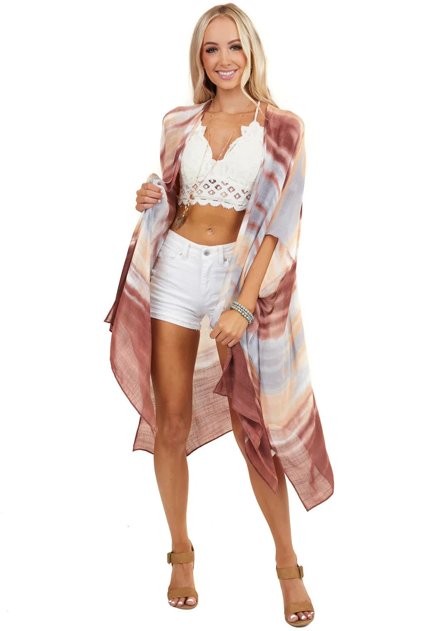 

2021 euroexpress Amazon summer new Chiffon print long cardigan loose Holiday Beach blouse
