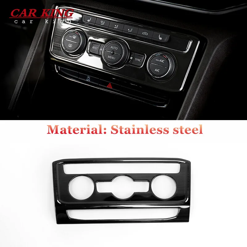 

Для Volkswagen VW Atlas Teramont 2017-2020 автомобильный центр управления кондиционером ручка панели из нержавеющей стали автомобильные аксессуары
