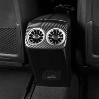 car carbon fiber central control armrest box rear air vent cover for benz a cla class w177 v177 c118 w118 amg a3545 cla35