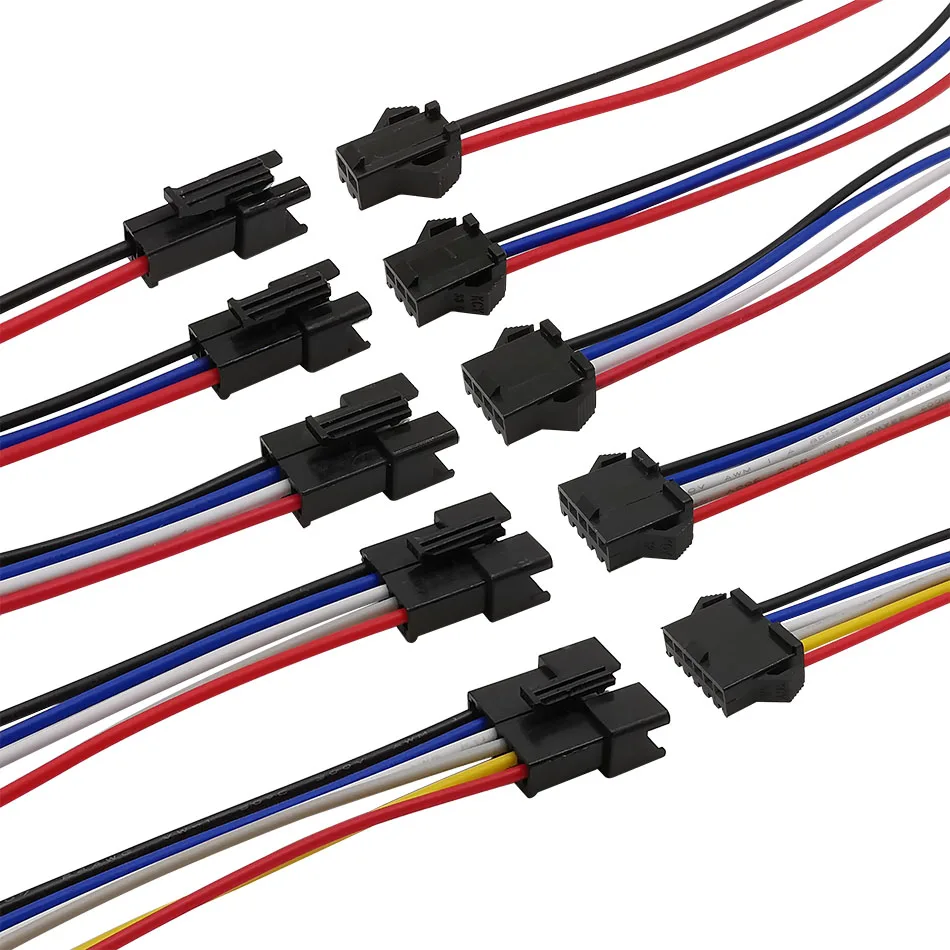 

10 шт./5 пар 20 см длиной JST SM 3 контакта штекер и гнездо провода Соединительный пигтейльный кабель штекер светодиодный ные ленты адаптер драйве...
