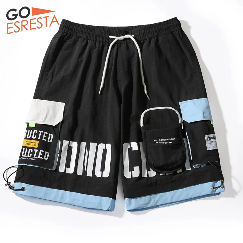 GOESRESTA летние мужские шорты модные свободные с большим карманом Модные уличные