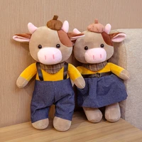 32cm cute couple cow plush toy lovely animal dressing skirt cattle doll stuffed soft baby doll birthday gift for lovers girls