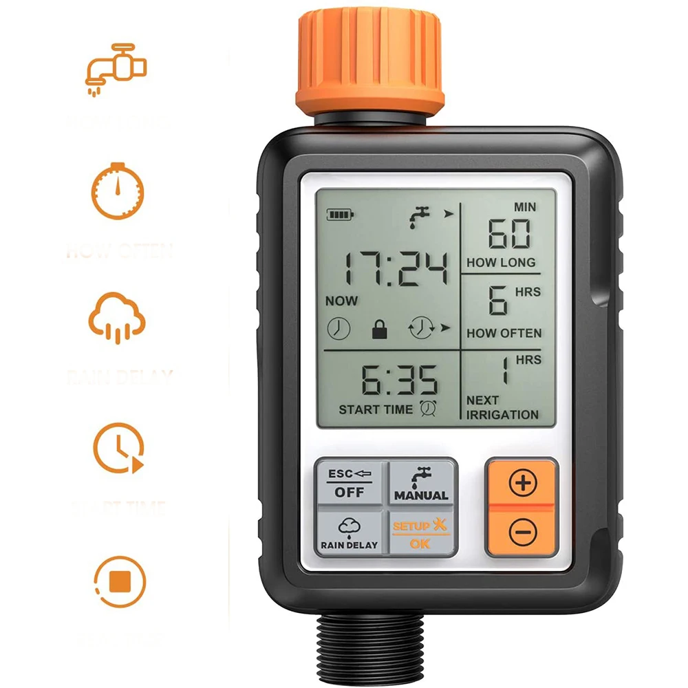 

LCD Screen Automatic Electronic Water Timer Sprinkler Controller Outdoor Garden Timer Automatic Watering Device Irrigation Tools