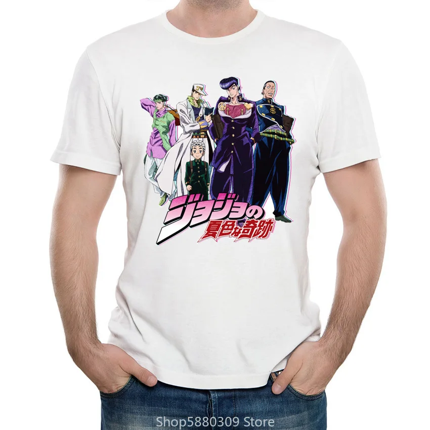 JoJo Bizarre Adventure T Shirt Design Manga Anime T-shirt Cool Novelty Funny Style Men Printed Fashion Tee | Мужская одежда