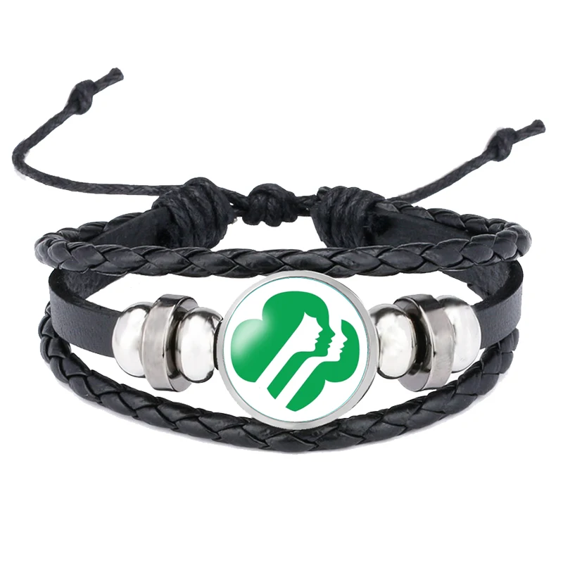 Новый стиль девушка скауты Браслет GS Leader широкие браслеты винтажные языки кадетт