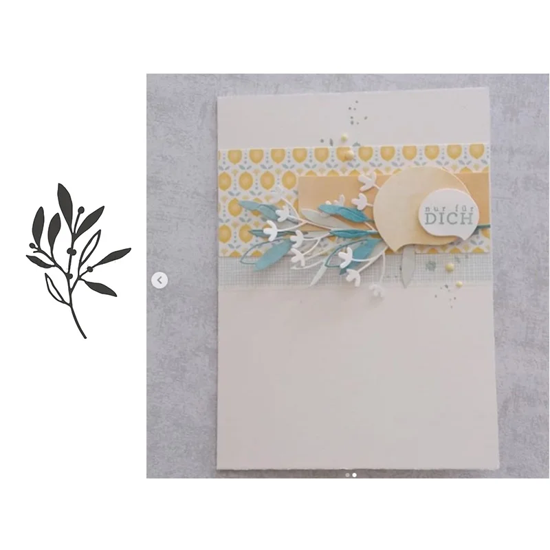 Металлические штампы в виде ветки с листьями пресс форма новинка 2019 для