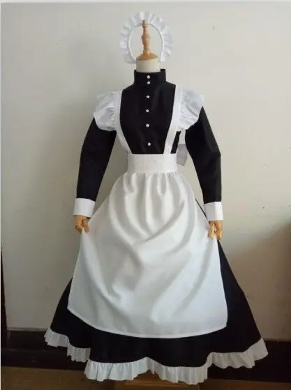 Костюм горничной для взрослых мужчин женщин аниме косплей костюм служанки