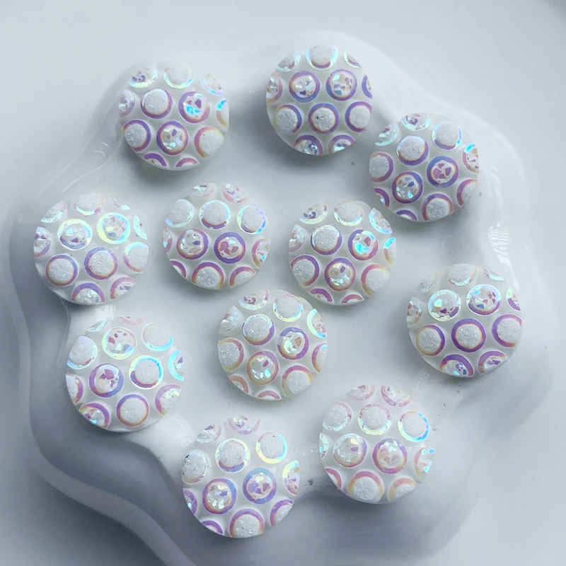 60 шт. 12 мм AB цветные кристаллы Смола круглая стразы отделка DIY свадебное платье