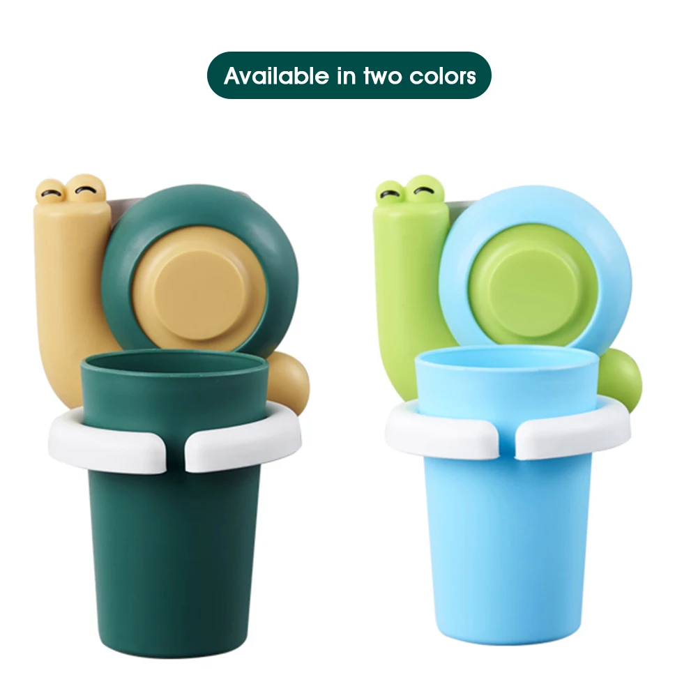 

Adhesive Tooth brush Holder Wall Mounted Adhesive Toothpaste Holder for Bathroom Cartoon Snail bathroom Accessories