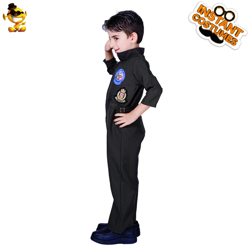 Детская специальная одежда для мальчиков полицейский костюмы пилотов Хэллоуин