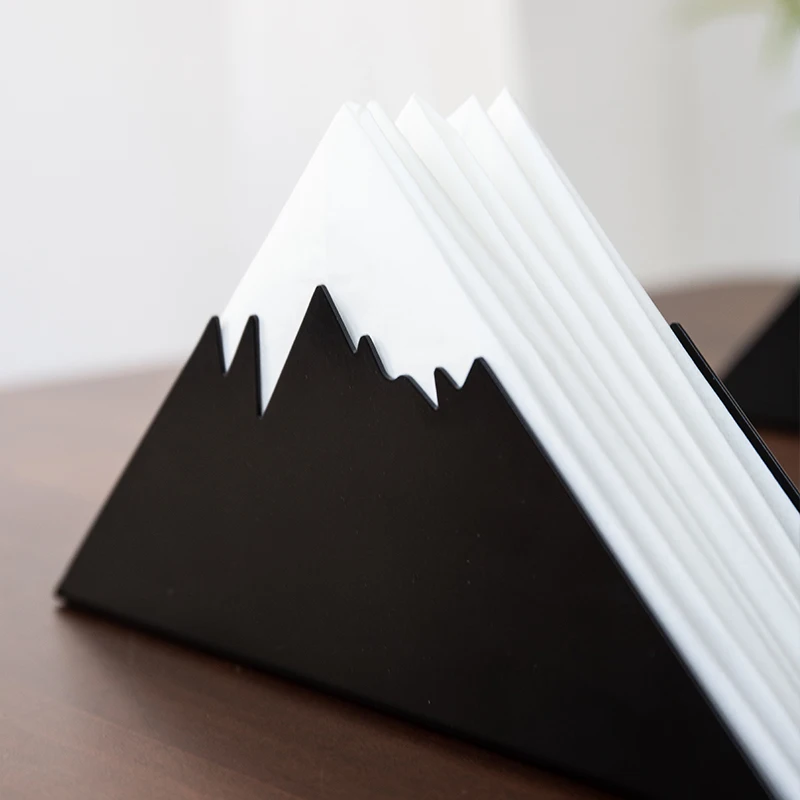 Черный золотой треугольник из нержавеющей стали держатель салфеток для кафе