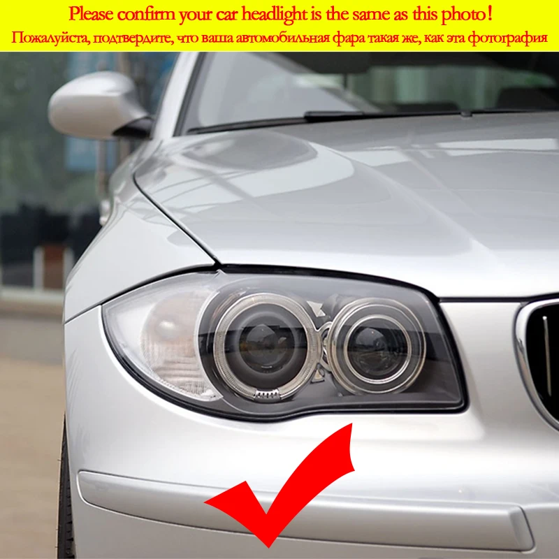 Для BMW 1 серия E81 E82 E87 E88 2004-2012 Ксеноновые фары 16 цветов RGB Angel Eyes