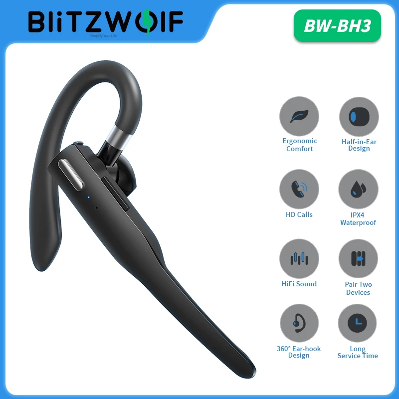 Беспроводные наушники BlitzWolf BW-BH3 bluetooth-совместимые Hi-Fi наушники-вкладыши с