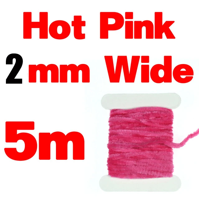 Hot Pink Wifreo 2 мм 3 мм завязывание мушек синель для шерстяных червей пиявки Стример Летать завязывание материал тела цвет красный черный оливковый желтый - Цвет: Hot Pink