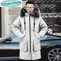 100 hooded real rabbit liner jacket men winter warm big raccoon fur collar parkas male casaco masculino gxy778