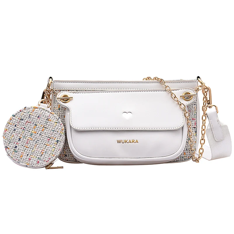 

Sweet Lady Square Crossbody bag 2021 Fashion New High quality PU Leather Women's Designer Handbag Chain Shoulder Messenger Bag