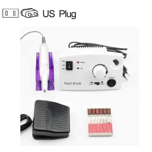 MG028 White US Plug Аппарат для маникюра EUSC профессиональная 35000 об/мин Электрическая для ухода за ногтями сверлильный станок набор для акриловых гелевых ногтей - Цвет: MG028 White US Plug