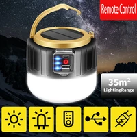 solar led light remote control camping lamps usb rechargeable bulb for outdoor tent lamp portable lanterns emergency lights bbq