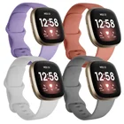 Силиконовый ремешок для смарт-часов Fitbit Versa 3, двойной бак, водонепроницаемый, маленький, большой, для мужчин и женщин, ремешок для браслета Fitbit Sense