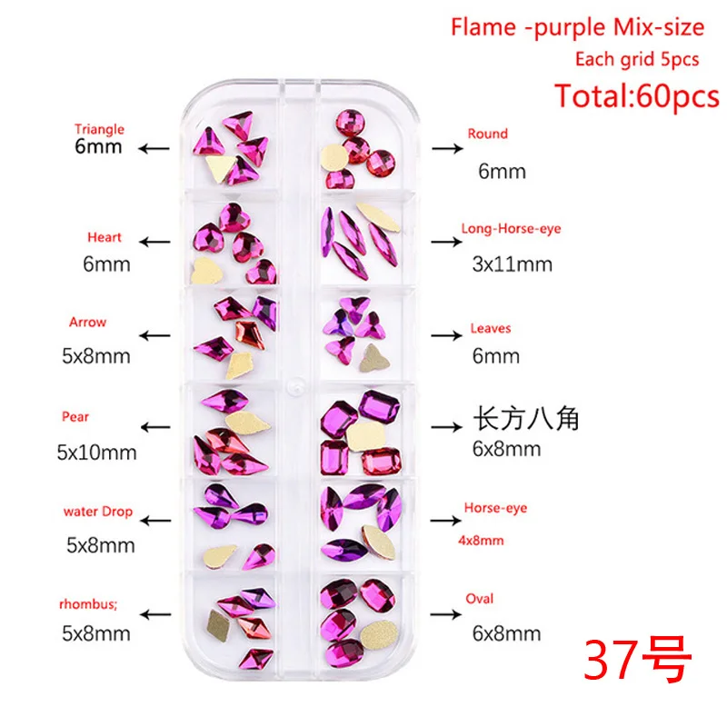 Новые разнообразные Стразы для ногтей 3D кристалл AB/прозрачные камни блестящие