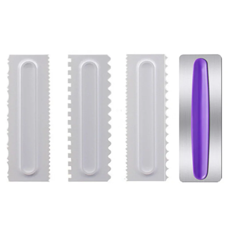 

1set Cream Scraper Irregular Teeth Edge Spatulas Cake Baking Dish Scraper Fondant Cake Slicer Pastry Cutters Tools Decorating