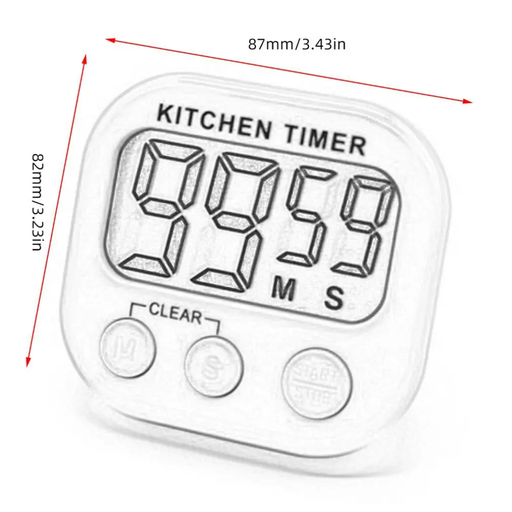 

Household Kitchen Electronic Timer Digital Timer Large-screen Display for Cooking Baking Sports Games