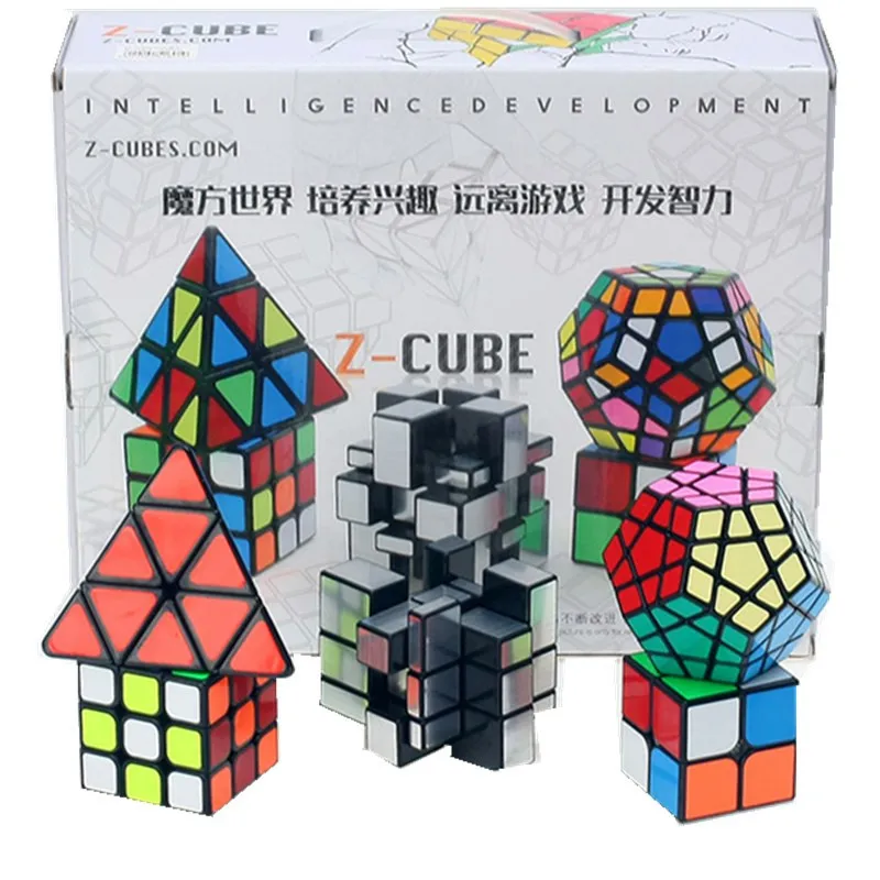 Zcube 2x2x2 3x3x3 зеркальная поверхность Пирамида Megaminx набор магический куб ультра