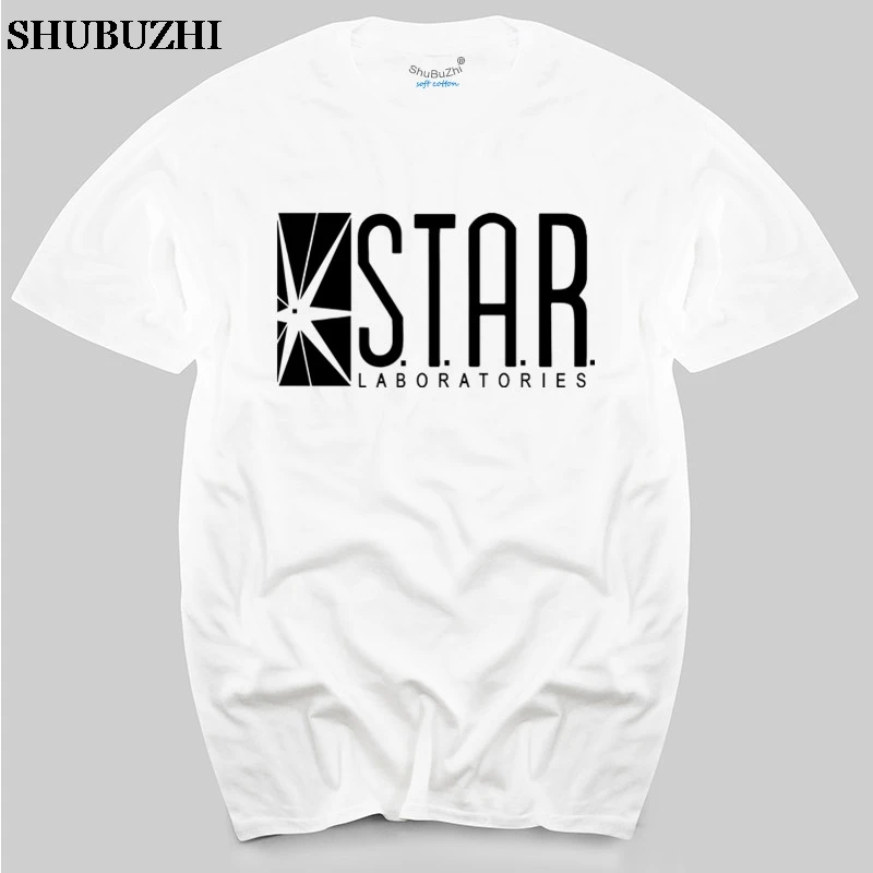 Футболка Star Laboratories из 100% хлопка S.T.A.R. Labs Rampage The Flash бренд shubuzhi футболки|Мужские