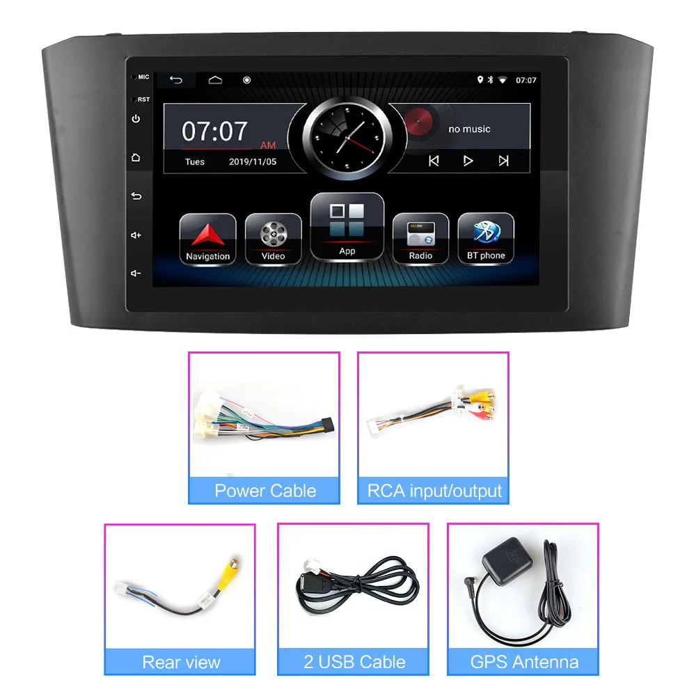 Автомагнитола для Toyota Avensis T25 2002-2008 7 дюймов 4G + 64G Wi-Fi bluetooth android радио мультимедиа