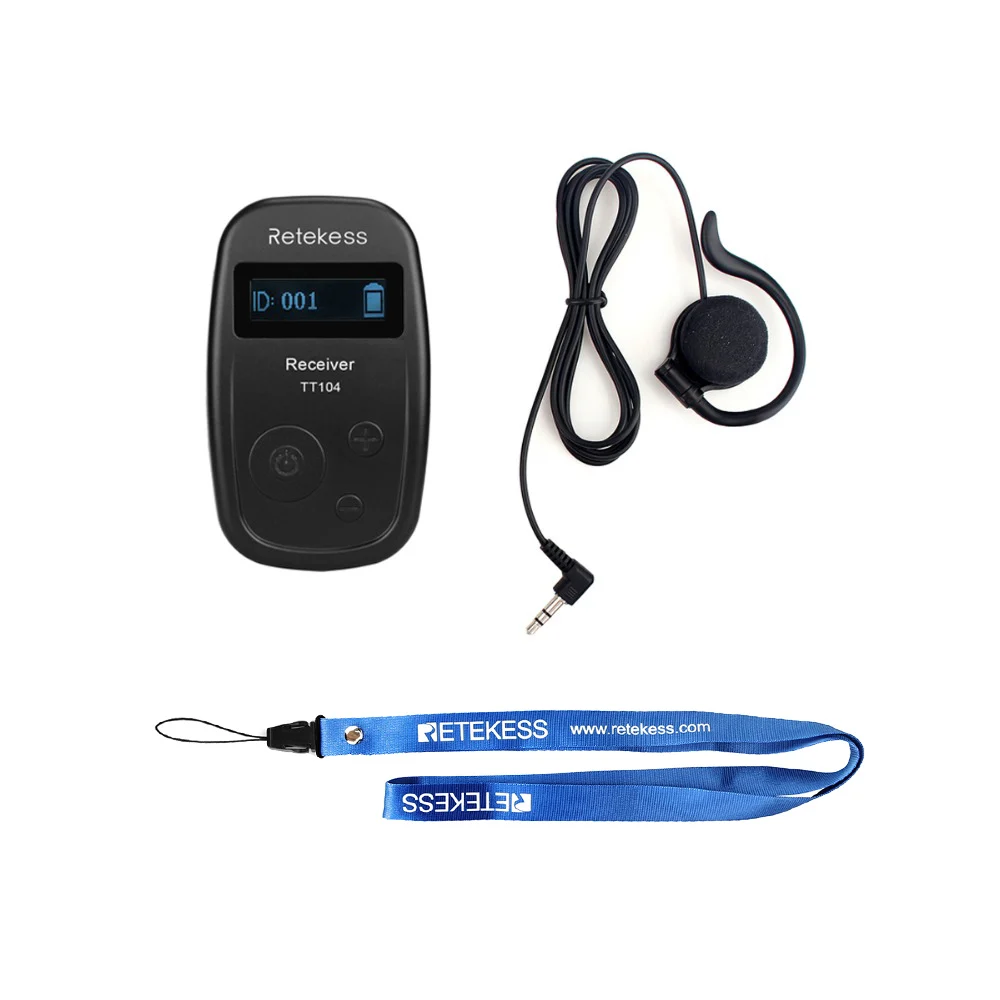 Беспроводной аудиоприемник Retekess TT104 UHF 740-790 МГц портативный приемник с USB зарядкой