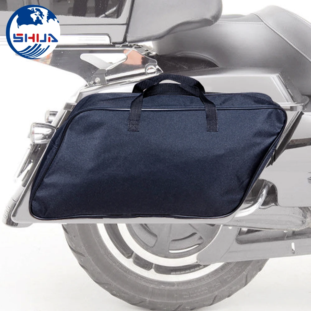 Мотоциклетная черная седельная сумка для путешествий Paks подкладка багажа 4