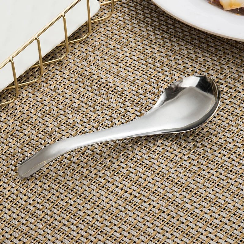 Суповая ложка из нержавеющей стали столовая с длинной ручкой ресторанный