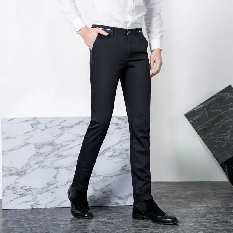 2020 летние деловые брюки мужские Модные повседневные для мужчин облегающие