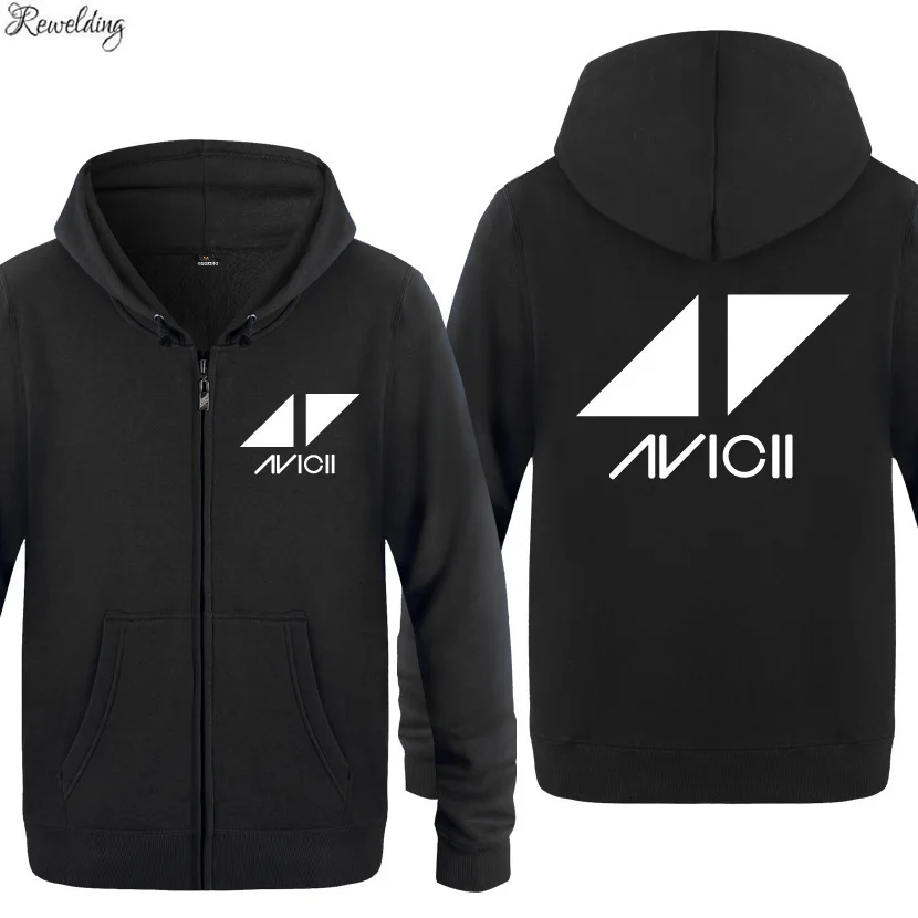 Рок-н-ди-Джея Avicii Толстовки с принтом Для мужчин в стиле хип-хоп флисовая куртка
