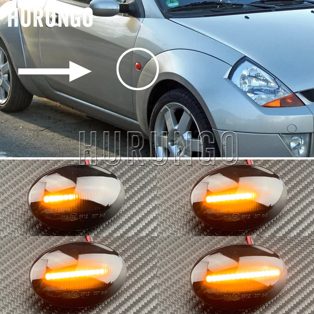 

For Ford Fiesta MK3 MK4 KA For Mondeo Transit Tourneo LED Side For Fender Dynamic Turn Signal Light Marker Lamp