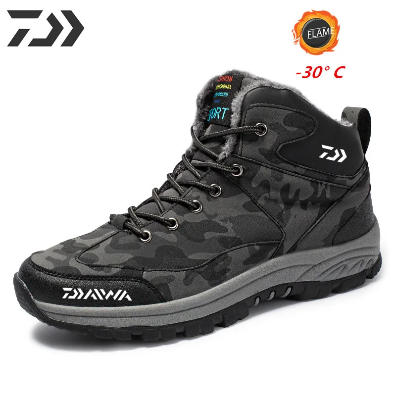 

Ботинки Daiwa мужские тактические, высокие боевые ботинки, Нескользящие, в стиле милитари, для рыбалки, Осень-зима
