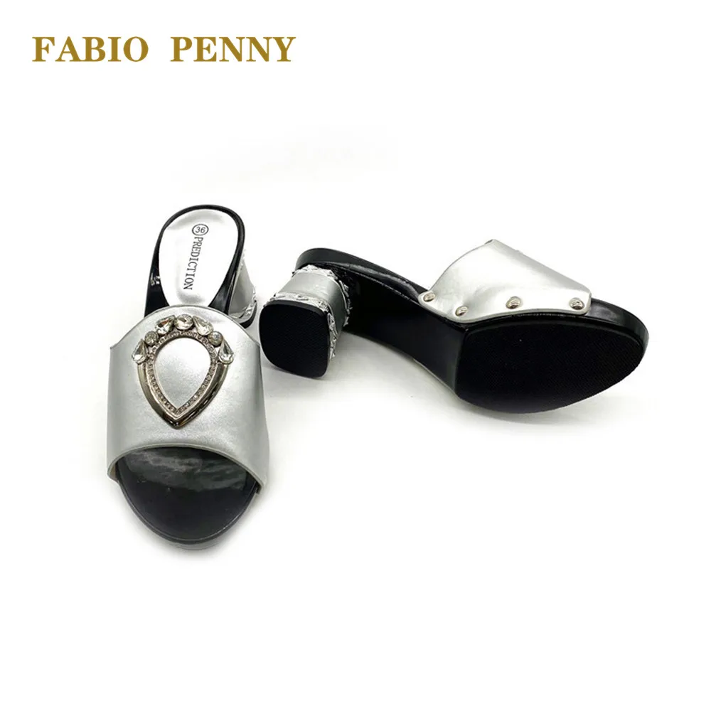 FABIO PENNY Летние Стильные туфли из искусственной кожи на среднем каблуке со